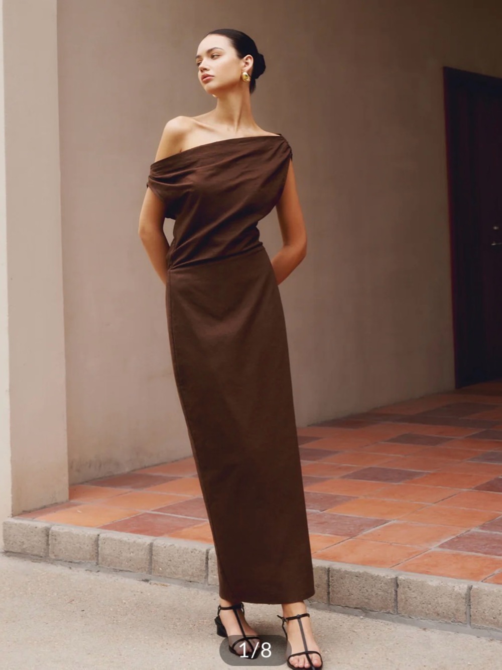 The Commense Cotton & Linen Asymmetrical Neck Dress - NWT XL